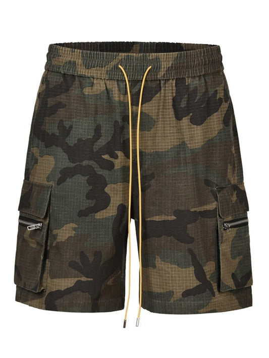 Retro casual loose summer drawstring versatile workwear trendy shorts for men